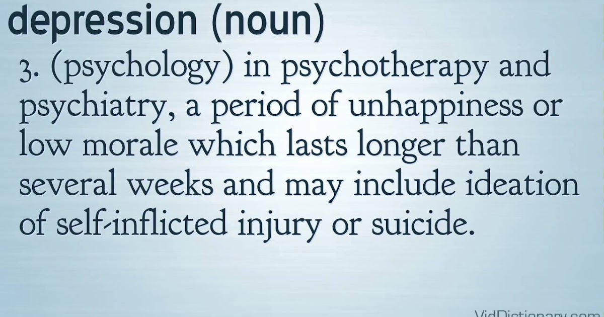 Definition of depression disorder