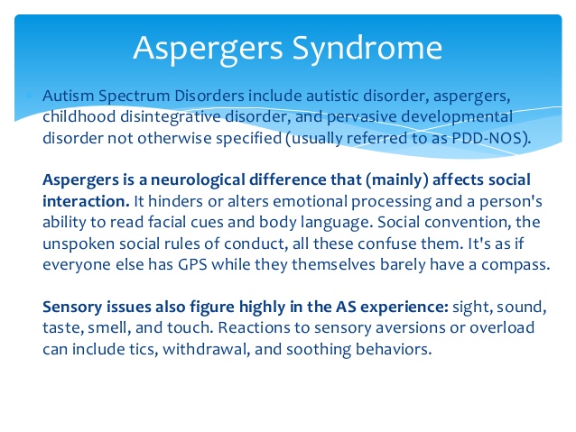 Pervasive Developmental Disorder. Аспергер.