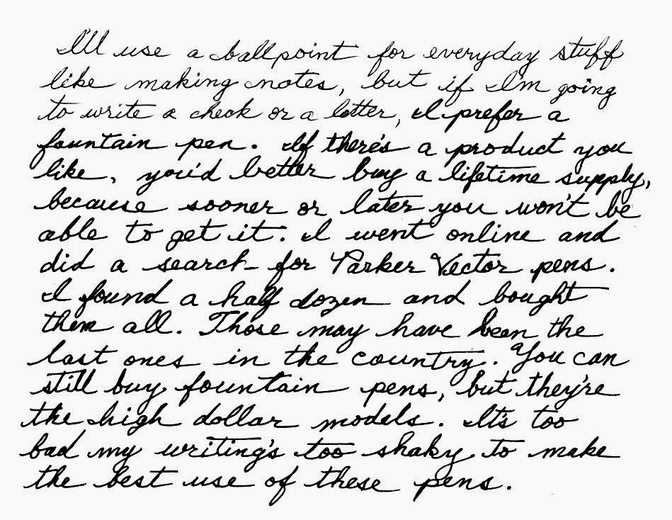 Schizophrenia Handwriting Examples
