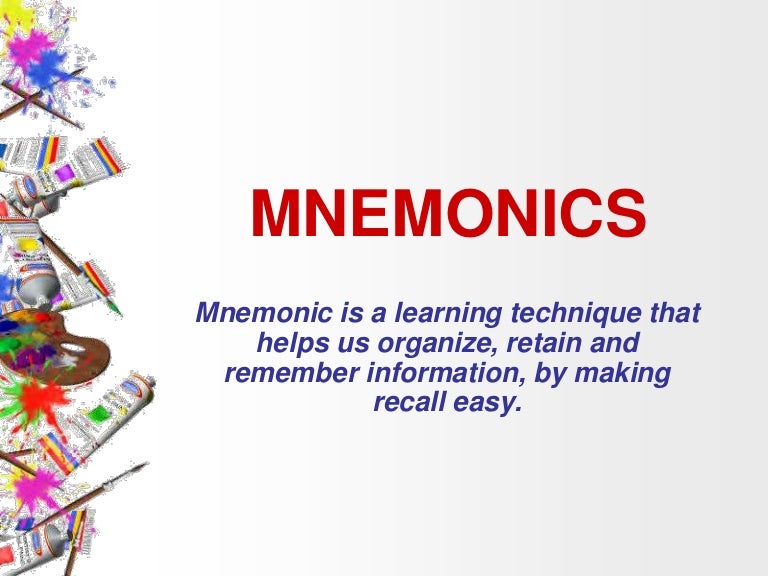 Example of mnemonic device