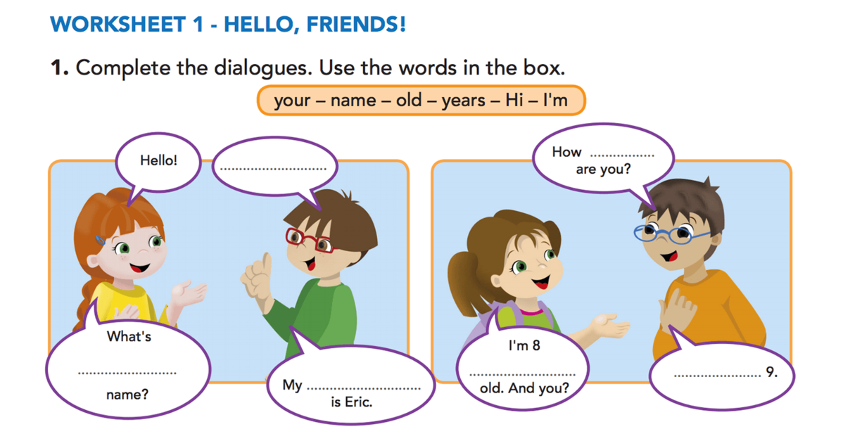 Dialogue two friends. What is your name задания. How are you задания. What is your name упражнения. Диалоги на английском для детей.
