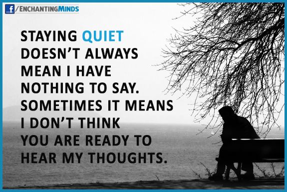 Stay quiet quote