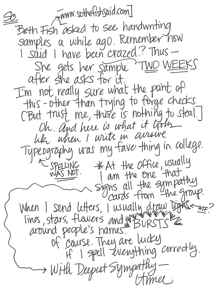 Schizophrenia Handwriting Examples