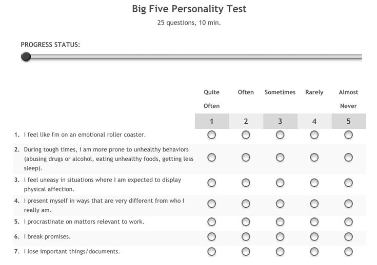 Personality quiz website