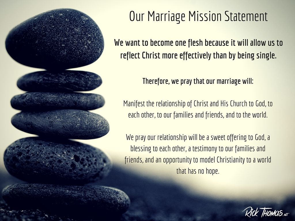 Vision statement for marriage examples