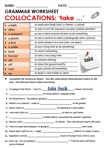 Dating name test. Collocations with verb to go упражнения. Грамматика verb collocations. Phrasal verbs get упражнения. Collocations Worksheets.