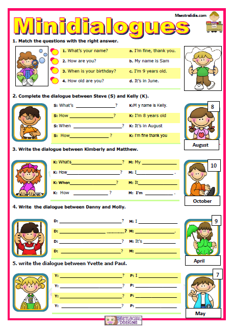 When is your meeting. Dialogue in English for Beginners. Short dialogues in English for Kids. Диалоги на англ для Elementary. ESL dialogues for Kids.