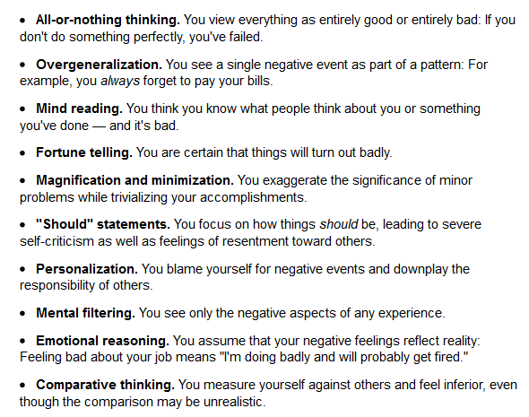 Chronic negative thinking