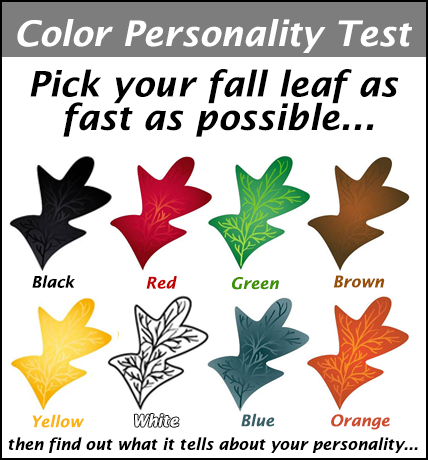 Color personality types blue green orange gold