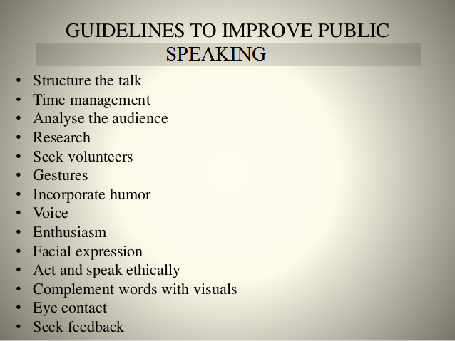 Overcome public speaking fears