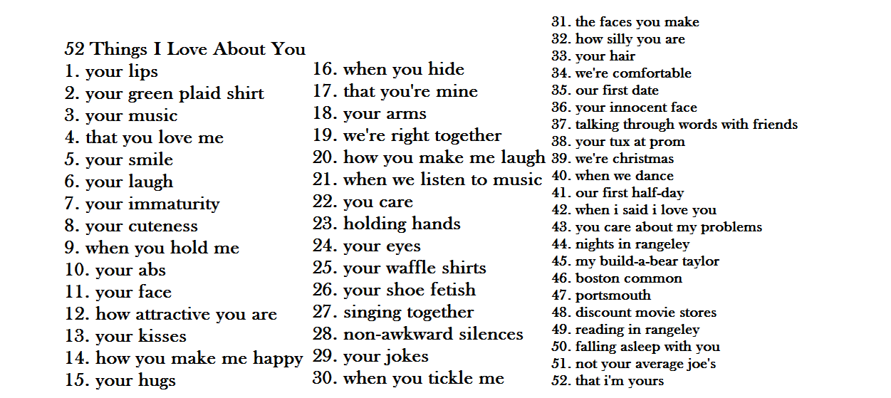 23 Best 52 reasons why I love you ideas  52 reasons why i love you, reasons  why i love you, 52 reasons