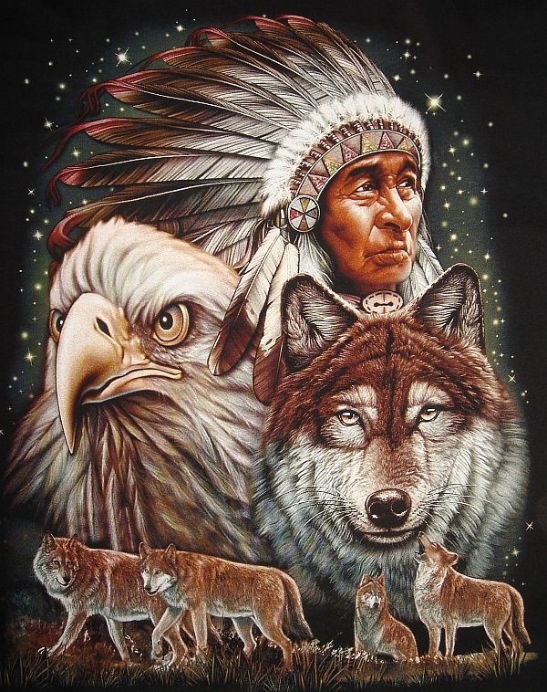 Native american story of two wolves