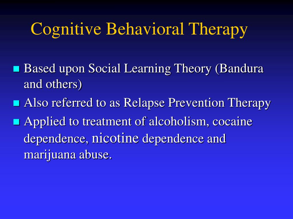 Cognitive behavioral cbt