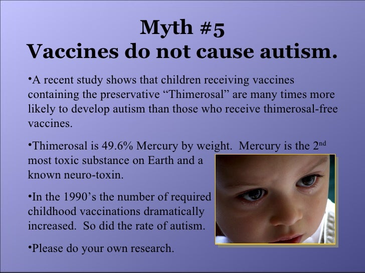 Vaccines causing autism proof