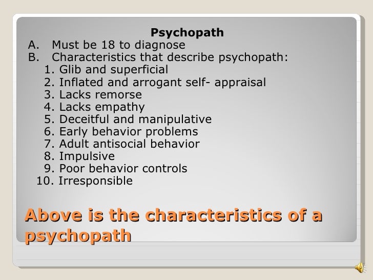 Psychopathy symptoms in women