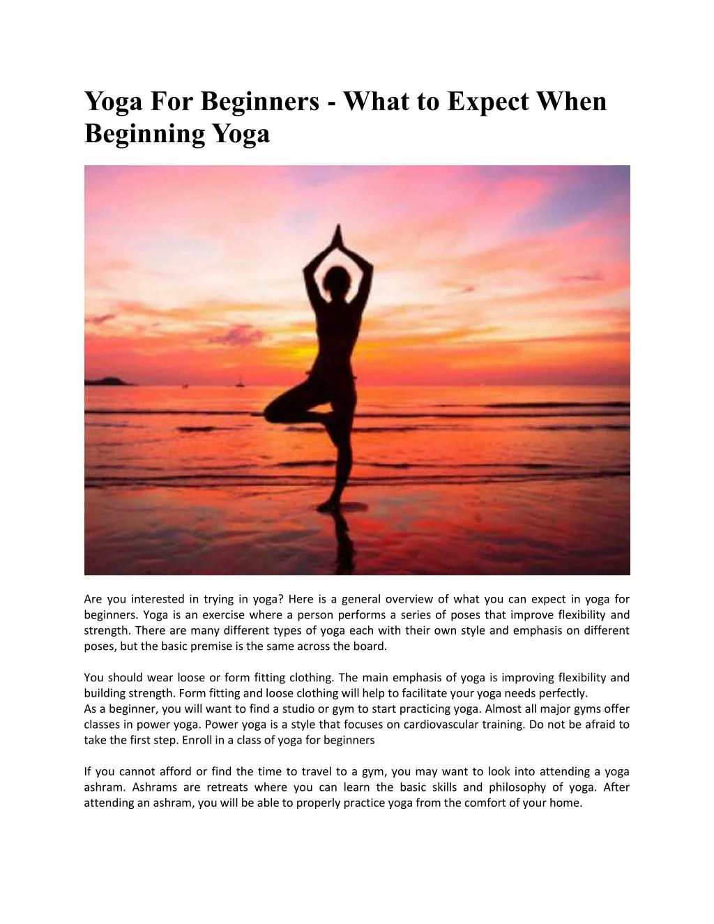 Yoga meditations for beginners