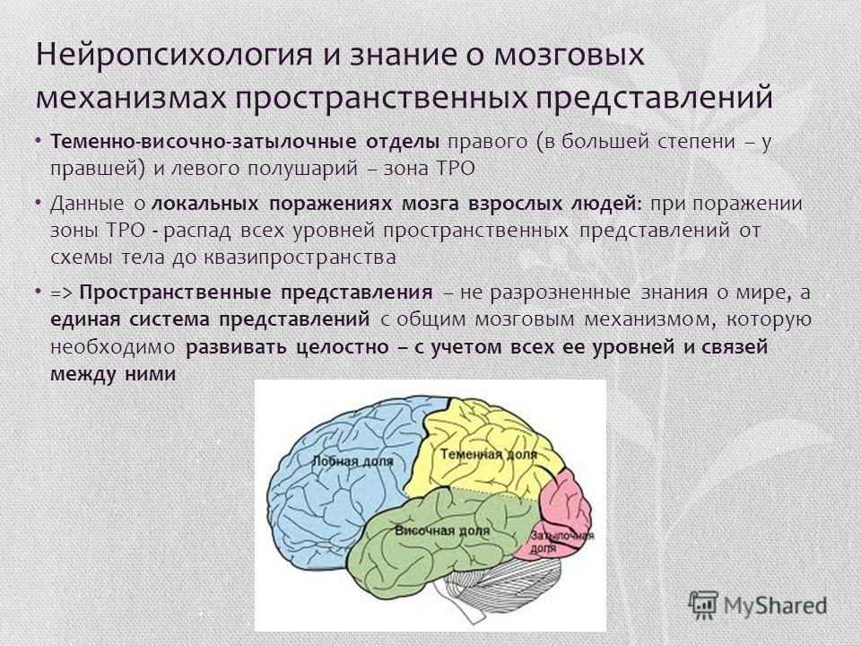 Нарушение схемы тела связано с поражением