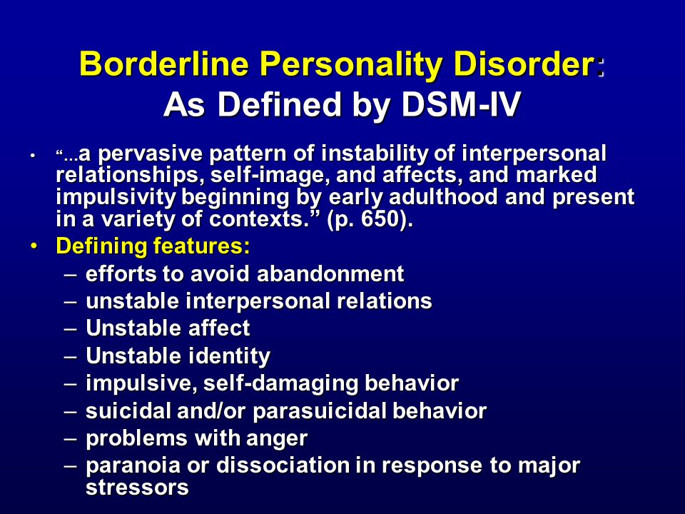 4 types of borderline personality disorder