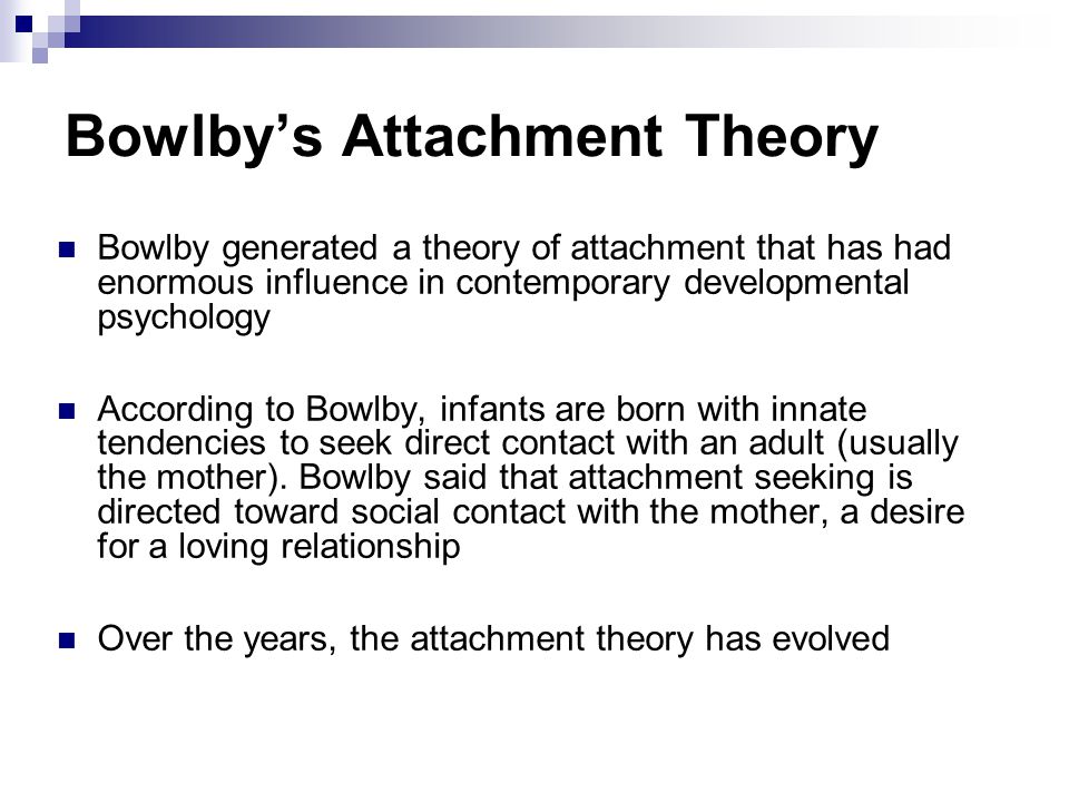 Child attachment theories