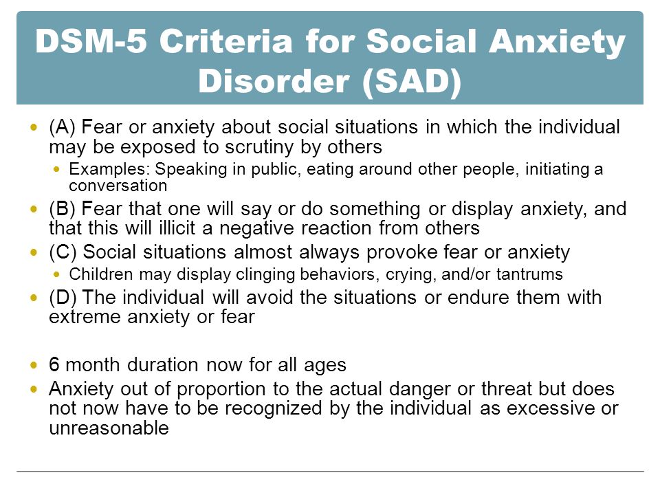 Meaning anxiety disorder