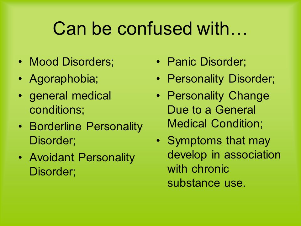 Examples of avoidant personality disorder