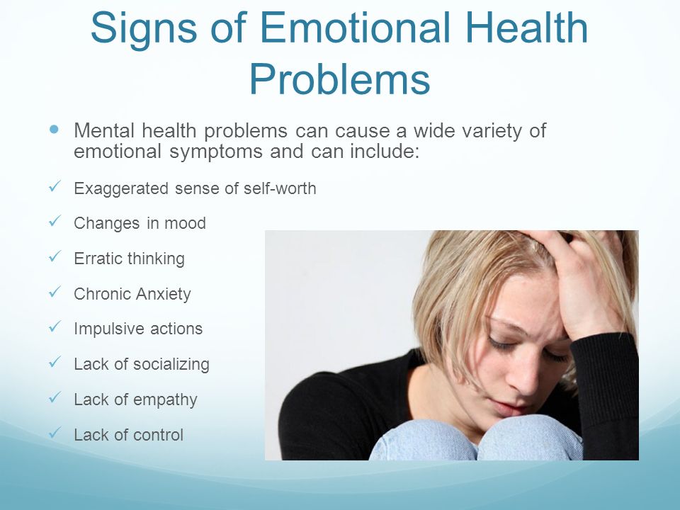 Symptoms of mental health crisis