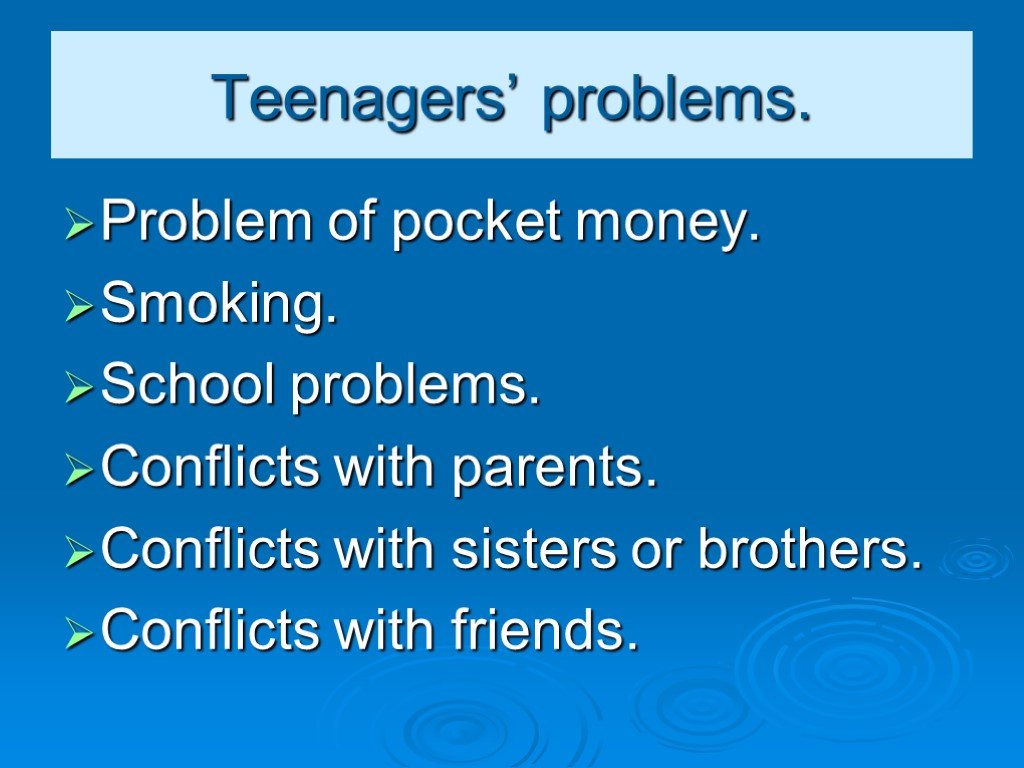 Consequences for teenagers