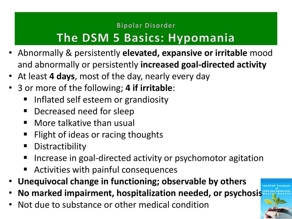 Bipolar and hypomania