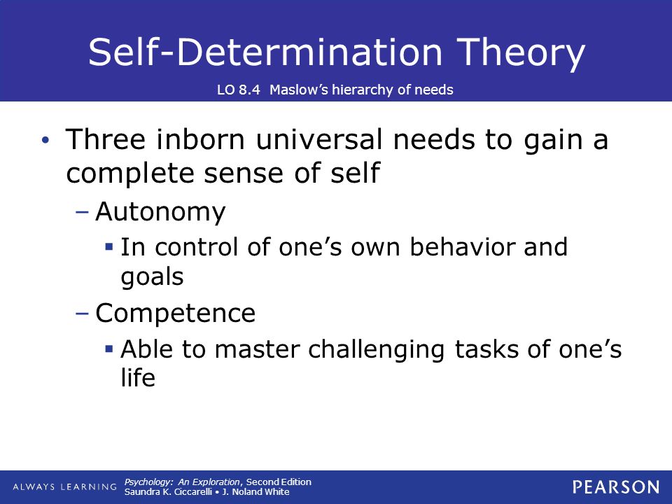 Self determination in psychology
